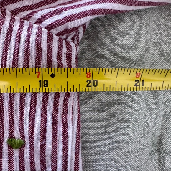 Rails Women’s Striped Heart Embroidered Button Down Blouse S Coquette Preppy - Picture 9 of 11